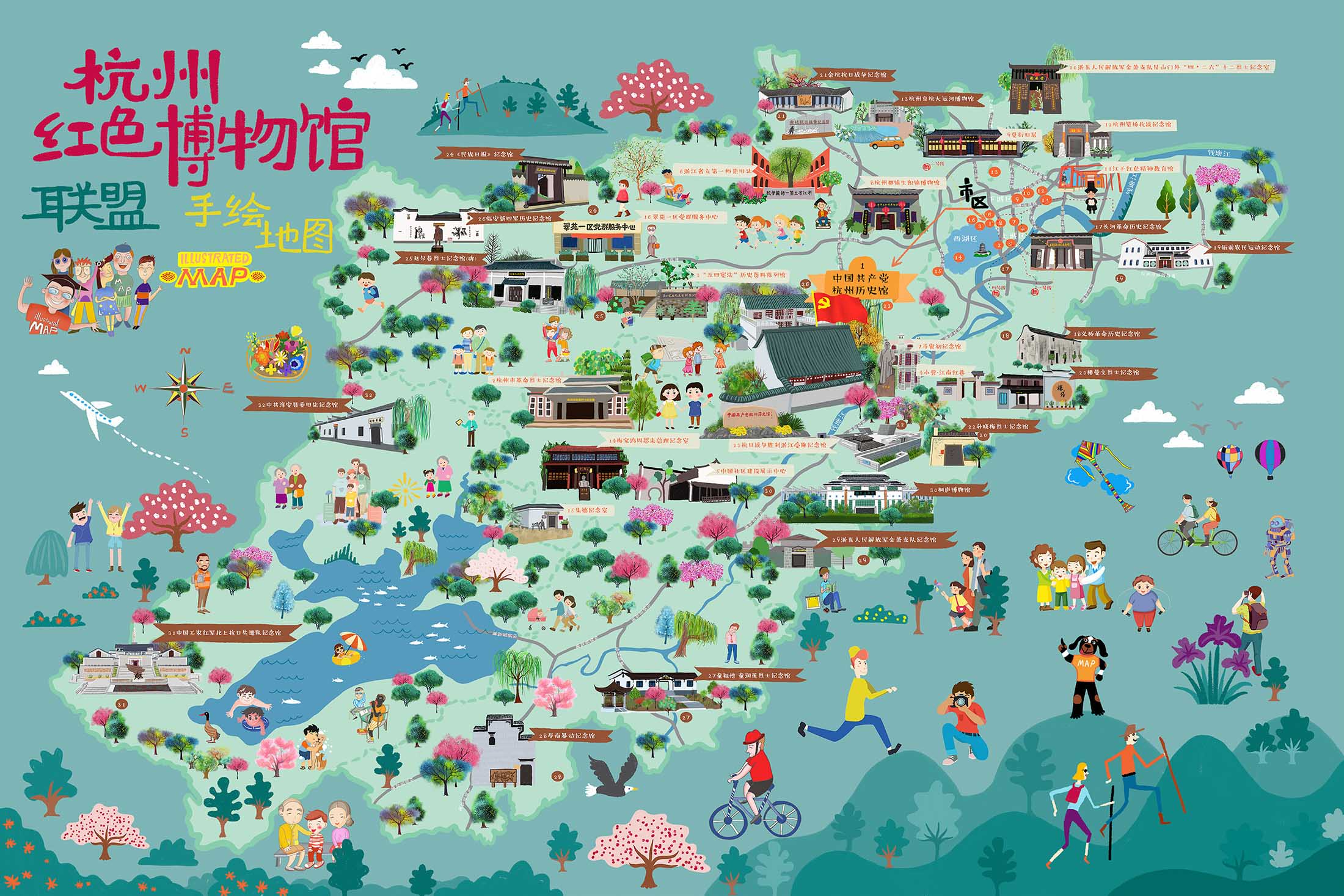 惠山手绘地图与科技的完美结合 